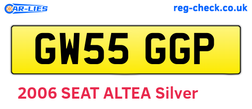 GW55GGP are the vehicle registration plates.