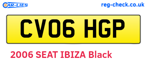 CV06HGP are the vehicle registration plates.
