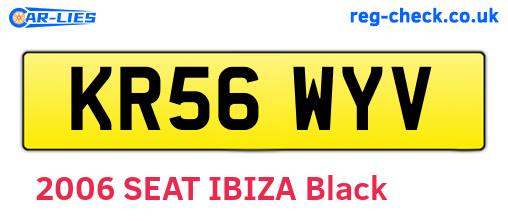 KR56WYV are the vehicle registration plates.