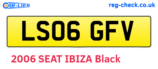 LS06GFV are the vehicle registration plates.