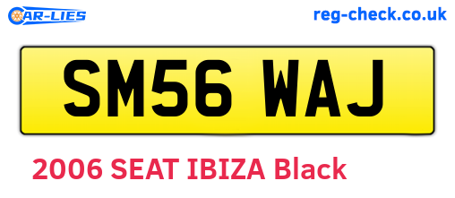 SM56WAJ are the vehicle registration plates.