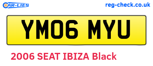 YM06MYU are the vehicle registration plates.