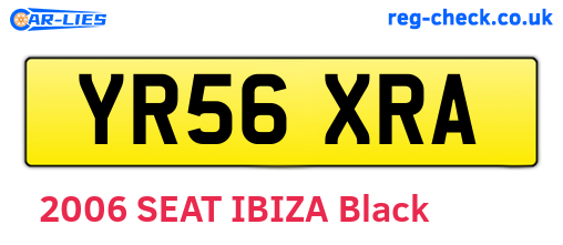YR56XRA are the vehicle registration plates.