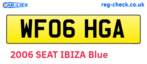 WF06HGA are the vehicle registration plates.