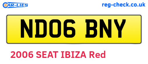 ND06BNY are the vehicle registration plates.