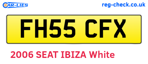 FH55CFX are the vehicle registration plates.