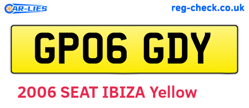 GP06GDY are the vehicle registration plates.