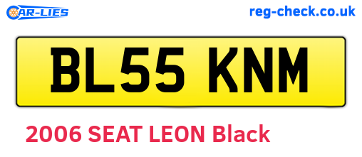 BL55KNM are the vehicle registration plates.