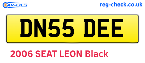 DN55DEE are the vehicle registration plates.