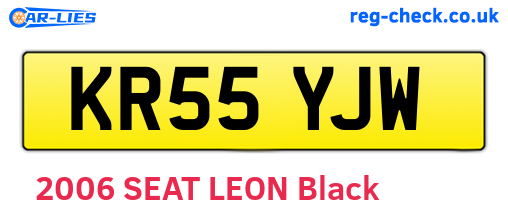 KR55YJW are the vehicle registration plates.