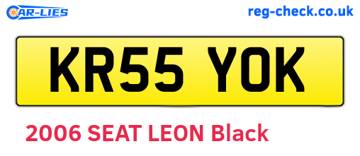 KR55YOK are the vehicle registration plates.