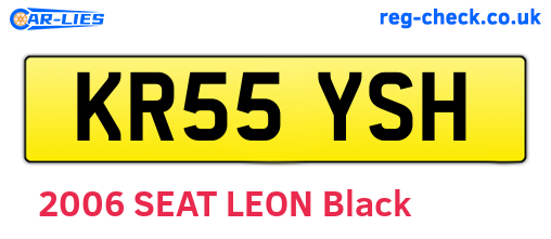 KR55YSH are the vehicle registration plates.