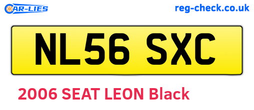 NL56SXC are the vehicle registration plates.