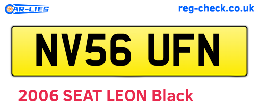 NV56UFN are the vehicle registration plates.
