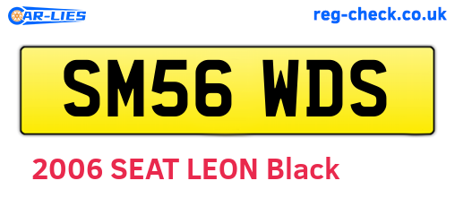 SM56WDS are the vehicle registration plates.