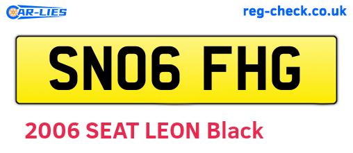 SN06FHG are the vehicle registration plates.
