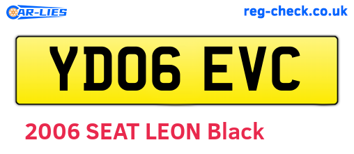 YD06EVC are the vehicle registration plates.