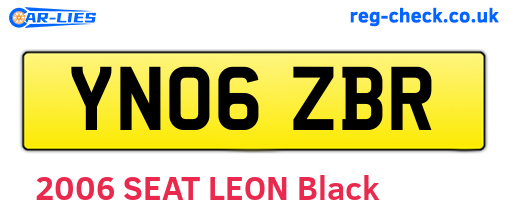 YN06ZBR are the vehicle registration plates.