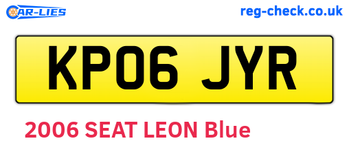 KP06JYR are the vehicle registration plates.
