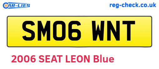 SM06WNT are the vehicle registration plates.