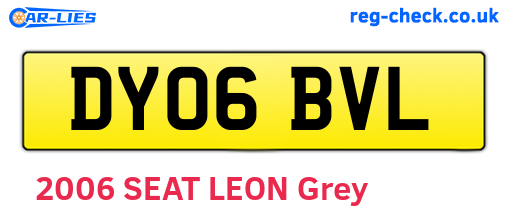 DY06BVL are the vehicle registration plates.