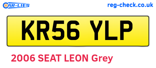 KR56YLP are the vehicle registration plates.