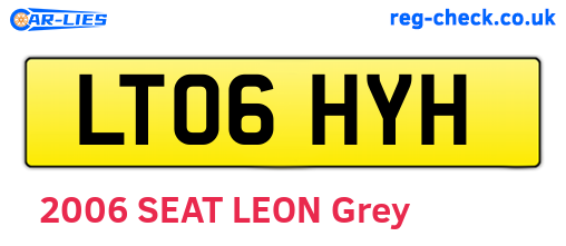 LT06HYH are the vehicle registration plates.