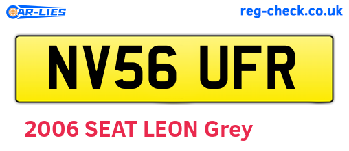 NV56UFR are the vehicle registration plates.