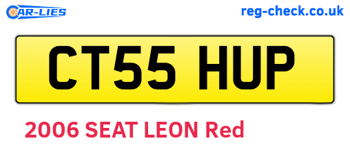 CT55HUP are the vehicle registration plates.