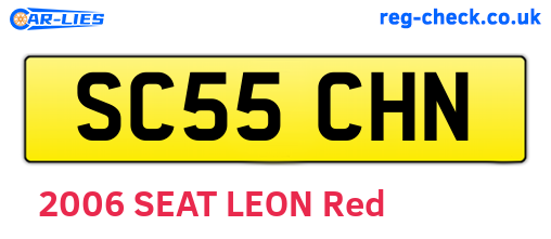 SC55CHN are the vehicle registration plates.