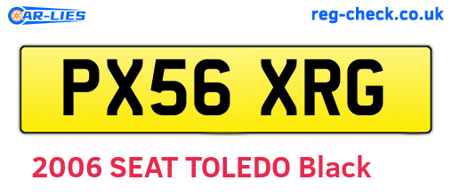 PX56XRG are the vehicle registration plates.