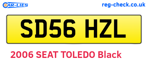 SD56HZL are the vehicle registration plates.
