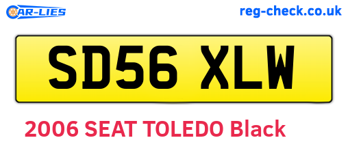SD56XLW are the vehicle registration plates.