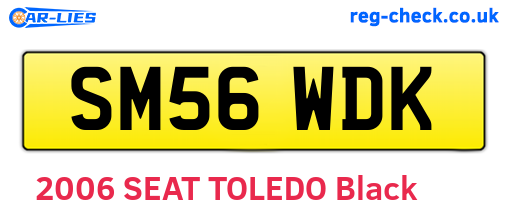 SM56WDK are the vehicle registration plates.