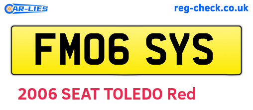 FM06SYS are the vehicle registration plates.