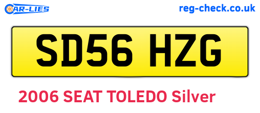 SD56HZG are the vehicle registration plates.