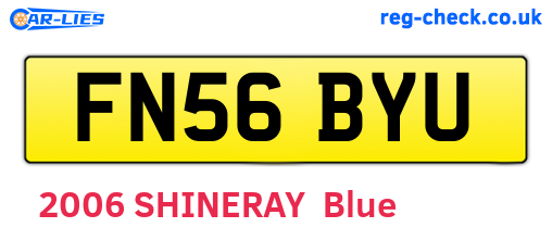 FN56BYU are the vehicle registration plates.