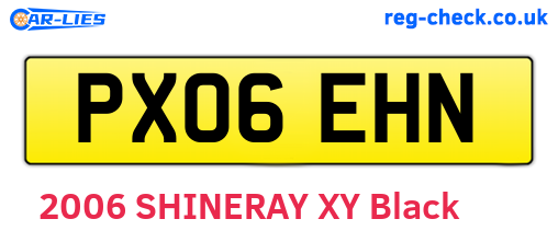 PX06EHN are the vehicle registration plates.