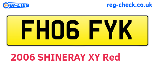 FH06FYK are the vehicle registration plates.