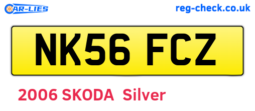 NK56FCZ are the vehicle registration plates.