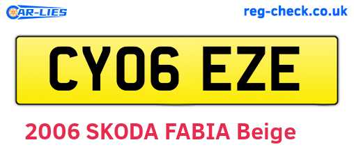 CY06EZE are the vehicle registration plates.