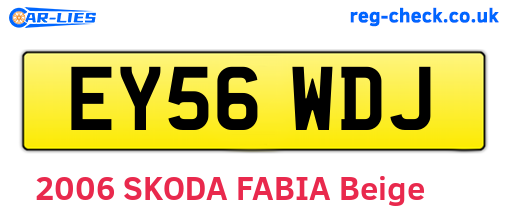 EY56WDJ are the vehicle registration plates.
