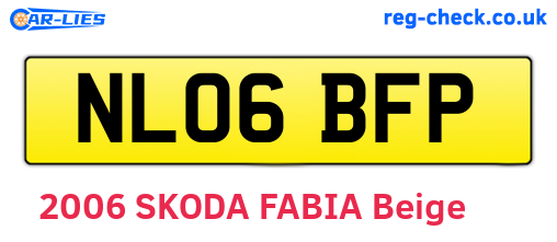 NL06BFP are the vehicle registration plates.