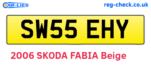 SW55EHY are the vehicle registration plates.