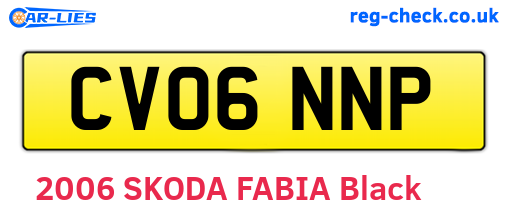 CV06NNP are the vehicle registration plates.