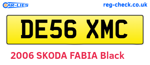 DE56XMC are the vehicle registration plates.