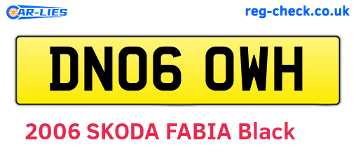 DN06OWH are the vehicle registration plates.