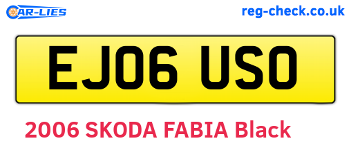EJ06USO are the vehicle registration plates.