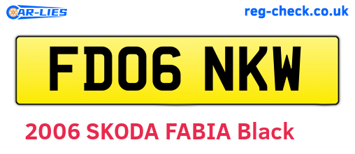 FD06NKW are the vehicle registration plates.