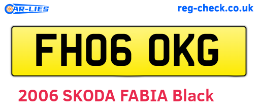 FH06OKG are the vehicle registration plates.